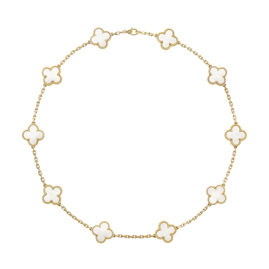 CLOVER NECKLACE 10 | WHITE GOLD