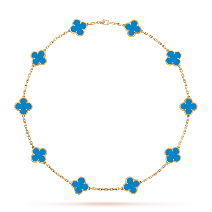 CLOVER NECKLACE 10 | ROYAL BLUE